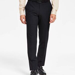 Bar III Men's Slim Fit Wool Suit Pants - Black 33x32